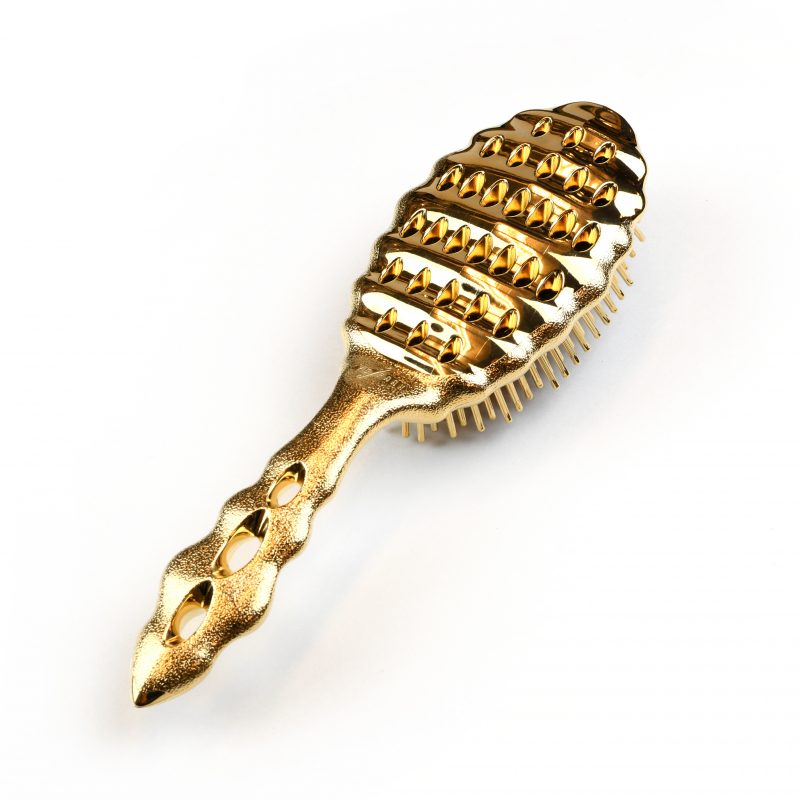 YS Park AZ/MG Metal Paddle Brush Gold