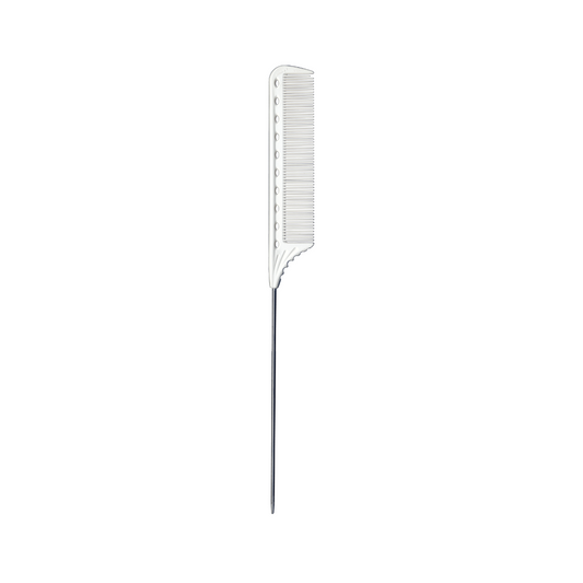 YS Park 122 Tail Comb White (Metal Tail)